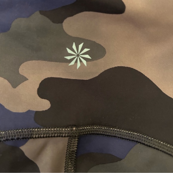 Athleta Size S Small Ultimate Stash Printed 7/8 Tight Brown/Purple/Beige Camo - Picture 4 of 5